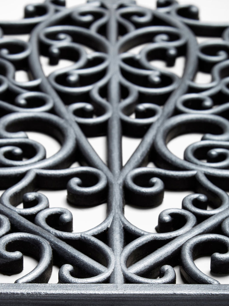 Silver Scroll non-slip rubber doormat - British product