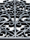 Silver Scroll non-slip rubber doormat - British product