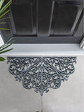 Silver Scroll non-slip rubber doormat - British product
