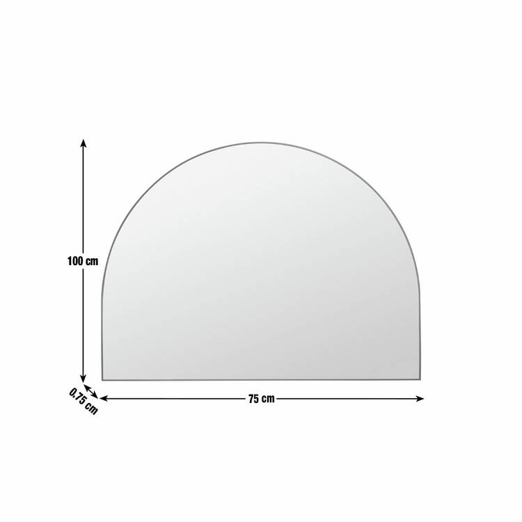 Habitat overmantle arch wall mirror black 100x75cm, imported from the UK