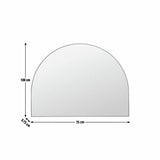Habitat overmantle arch wall mirror black 100x75cm, imported from the UK