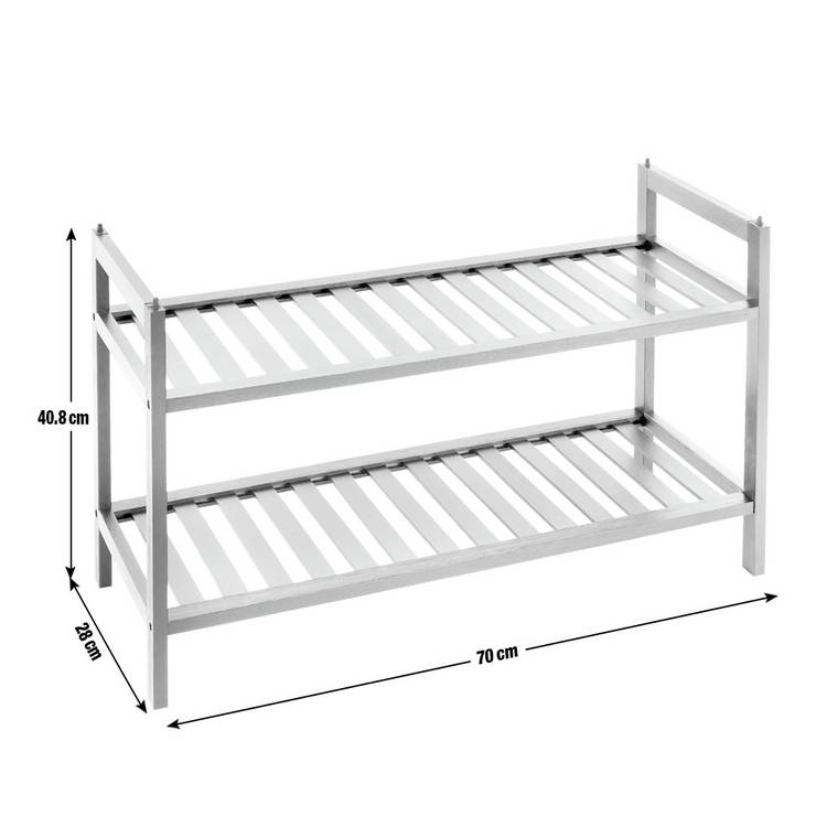 Habitat bamboo shoe rack 2 shelf white (British brand)