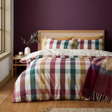 Catherine Lansfield autumn check bedding set double, imported from the UK