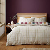 Catherine Lansfield autumn check bedding set double, imported from the UK
