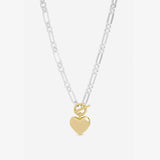 Argos Lipsy Mood Two Tone Heart Link Necklace- Buy online at McGrocer