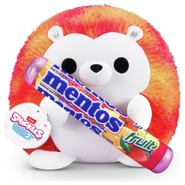 Snackles Mentos hedgehog 14 inch plush toy, imported from the UK