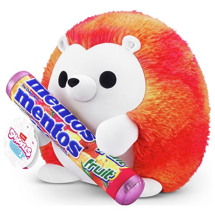 Snackles Mentos hedgehog 14 inch plush toy, imported from the UK
