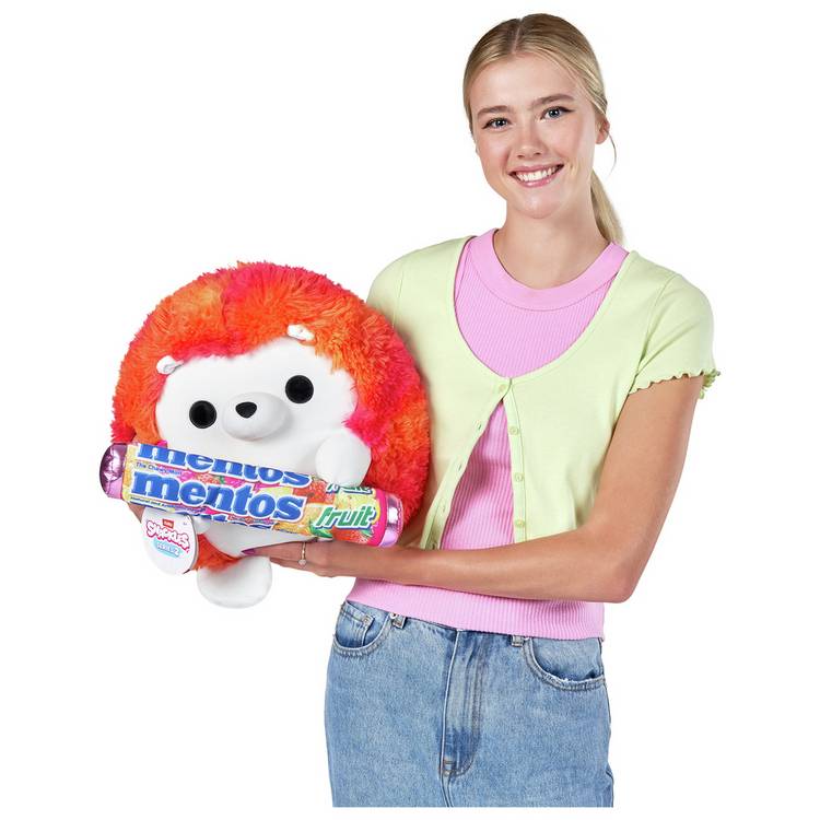 Snackles Mentos hedgehog 14 inch plush toy, imported from the UK