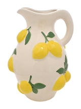 Next Widdop White Ceramic Jug Vase with Lemons - 25cm- Buy online at McGrocer