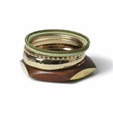 Freedom bangle set gold tone wood 25mm, UK version