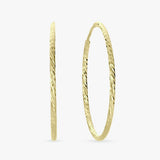 Revere gold plated diamond cut sleeper hoop earrings - British brand