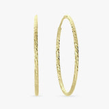 Revere gold plated diamond cut sleeper hoop earrings - British brand