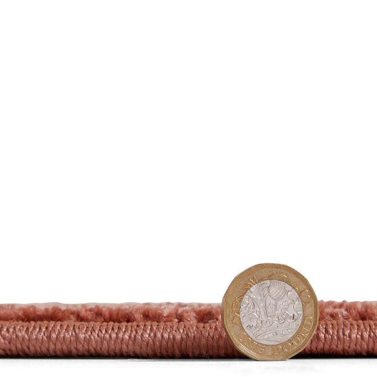 Catherine Lansfield linear curve terracotta rug 80x150cm, imported from the UK
