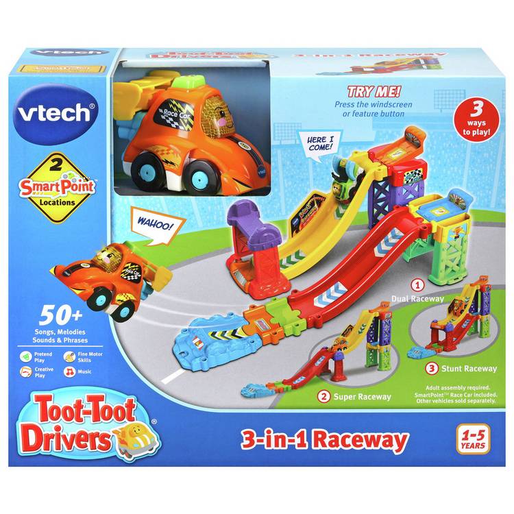 VTech Toot-Toot Drivers 3-in-1 Raceway track set - British product