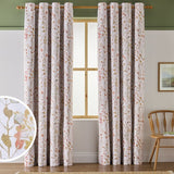Argos Home Floral blackout eyelet curtains orange 117x137cm, UK version