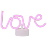 Glow neon effect love kids table lamp white (British brand)
