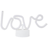 Glow neon effect love kids table lamp white (British brand)