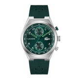 Lacoste watch green dial silicone strap 43mm, imported from the UK