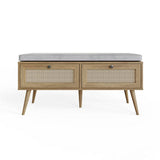 GFW Noor 2 drawer shoe cabinet natural oak finish, UK version