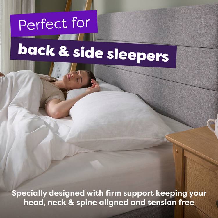 Slumberdown medium pillow 2 pack cotton cover, imported from the UK