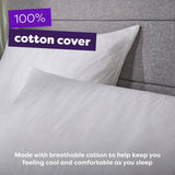 Slumberdown medium pillow 2 pack cotton cover, imported from the UK