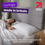 Slumberdown medium pillow 2 pack cotton cover, imported from the UK