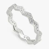 Argos Revere Sterling Silver Zig Zag Band Ring - Medium- Buy online at McGrocer