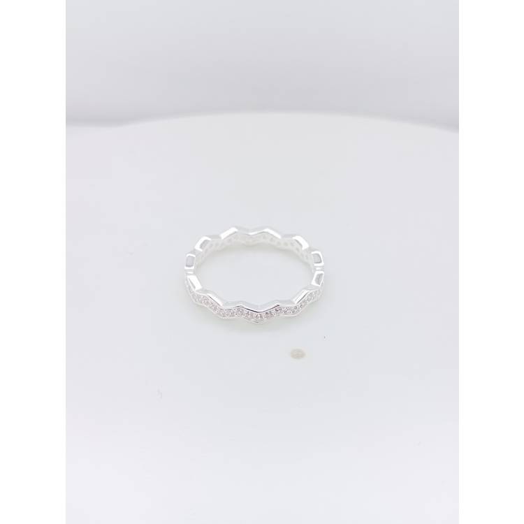 Revere sterling silver zig zag ring medium, UK version