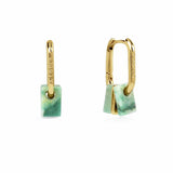 Radley green charm huggie hoop earrings, UK version