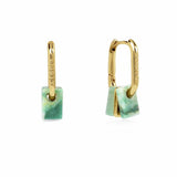 Radley green charm huggie hoop earrings, UK version