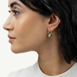 Radley green charm huggie hoop earrings, UK version
