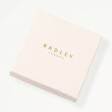 Radley green charm huggie hoop earrings, UK version