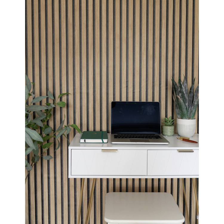 NU acoustic brown wallpaper 52.07cm x 5.49m (British brand)