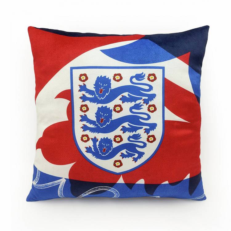 The FA England cushion red 35x35cm, imported from the UK