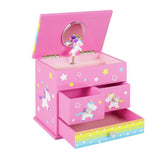 Mele Unicorn jewellery box with 3 drawers (British brand)