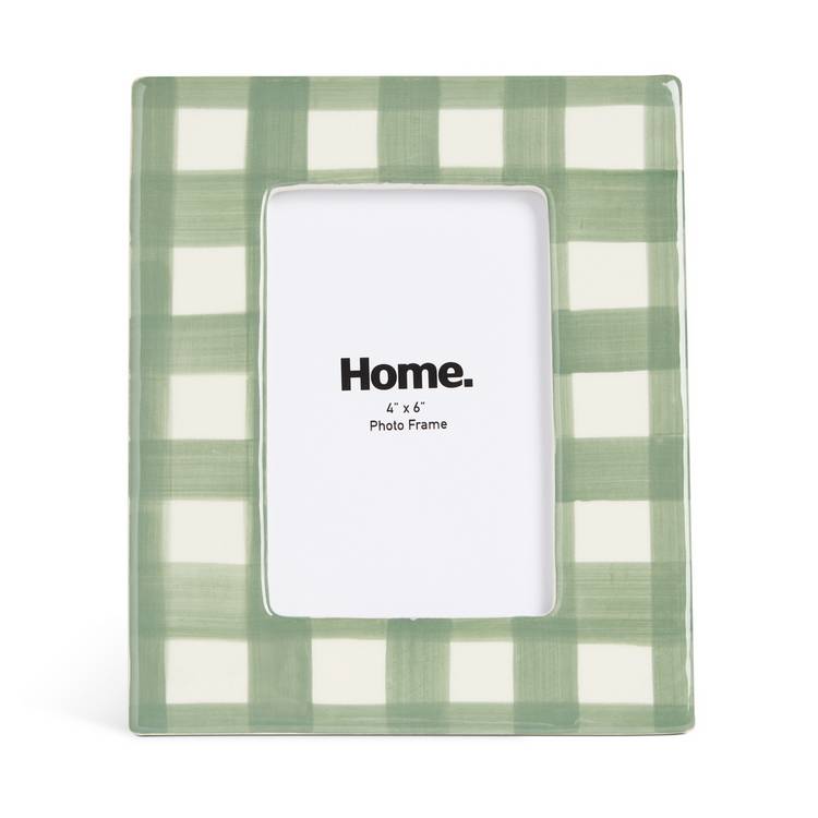 Argos Home green gingham picture frame 4x6 - British product