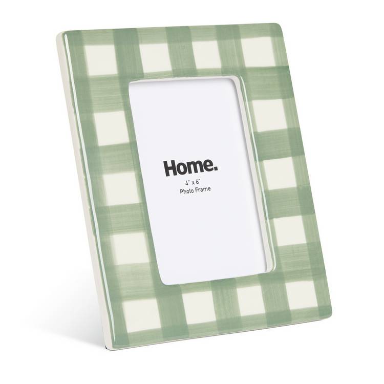 Argos Home green gingham picture frame 4x6 - British product