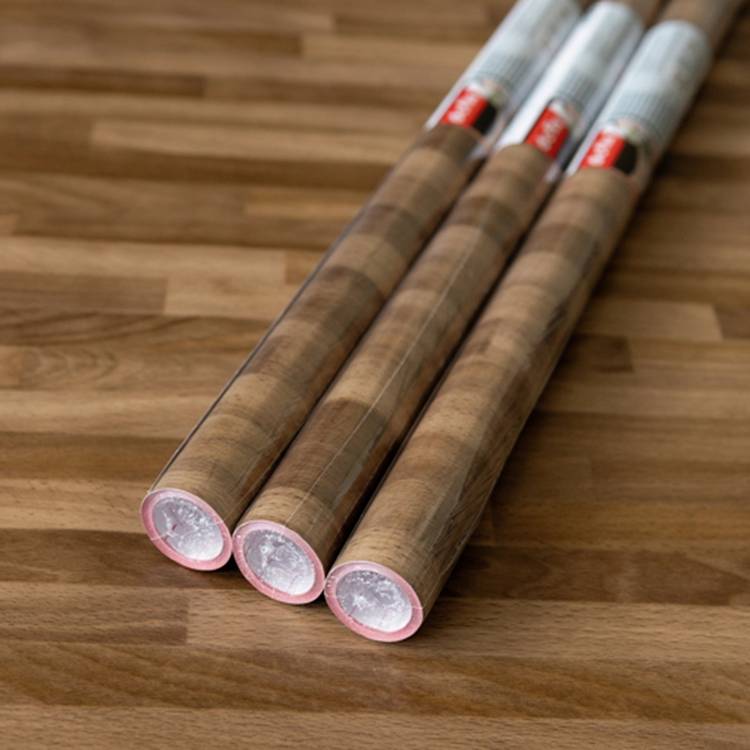 D-C-Fix self-adhesive walnut block brown vinyl film pack of 3 (British brand)