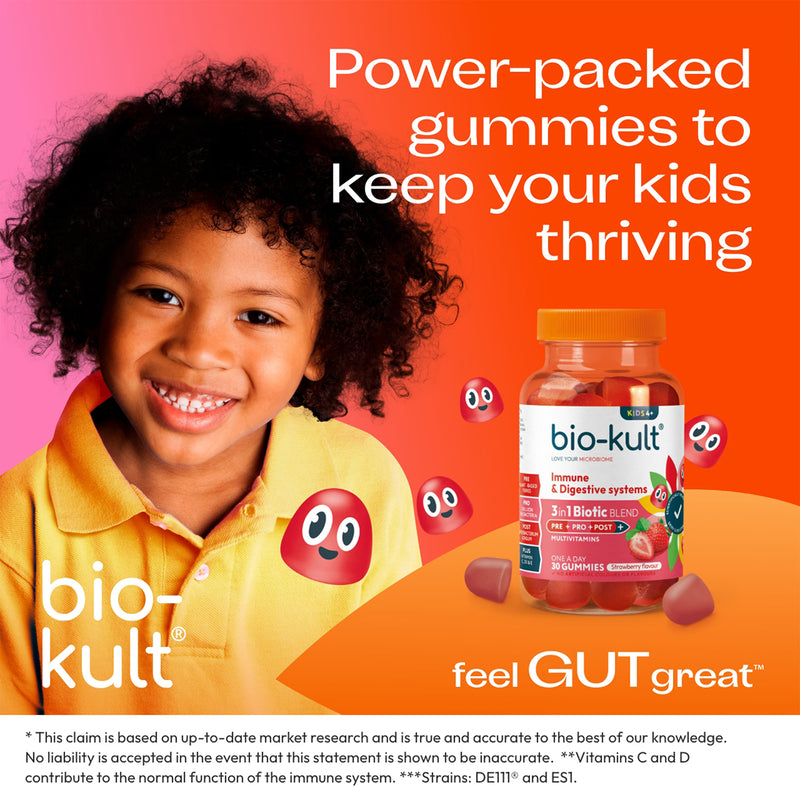 Bio-Kult Kids Vitamin Gummies Strawberry 30 Pack - British product