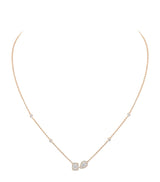Harrods Messika My Twin Pink Gold and Diamond Necklace (0.30ct)- Buy online at McGrocer