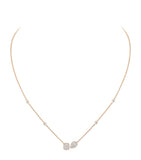 Messika My Twin pink gold diamond necklace 0.30ct, imported from the UK