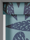 MissPrint Blue Leaf Tropics roller blinds - British product