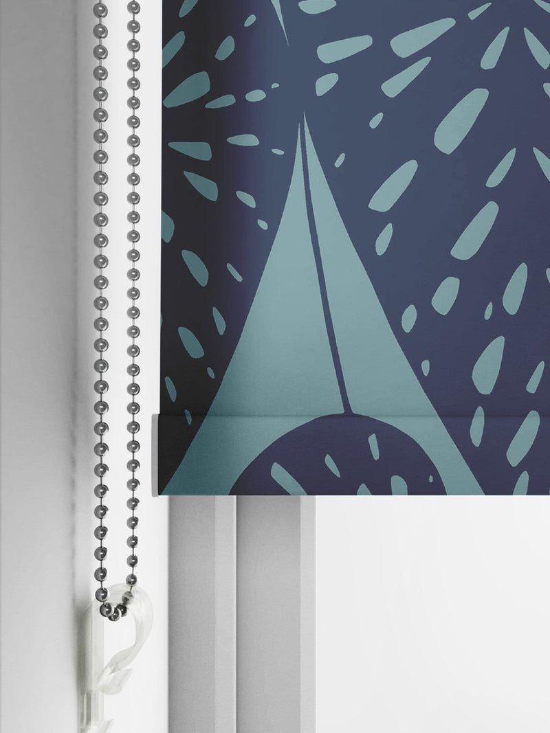 MissPrint Blue Leaf Tropics roller blinds - British product