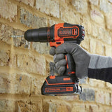 Black+Decker 18V cordless hammer drill with battery, UK version