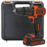 Black+Decker 18V cordless hammer drill with battery, UK version
