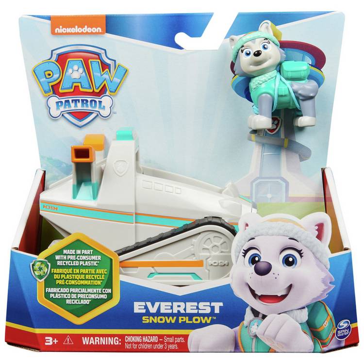 PAW Patrol Everest Snowmobile toy with moving claws, imported from the UK