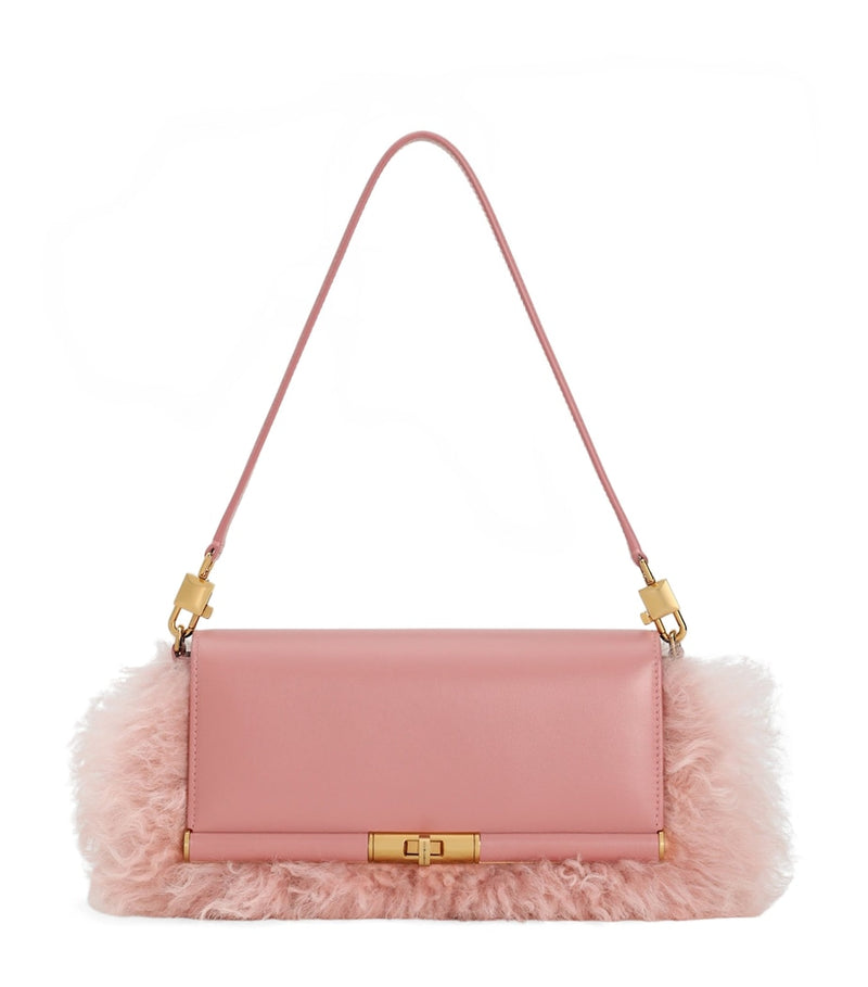 Dolce&Gabbana shoulder bag Marlene shearling trim (British brand)