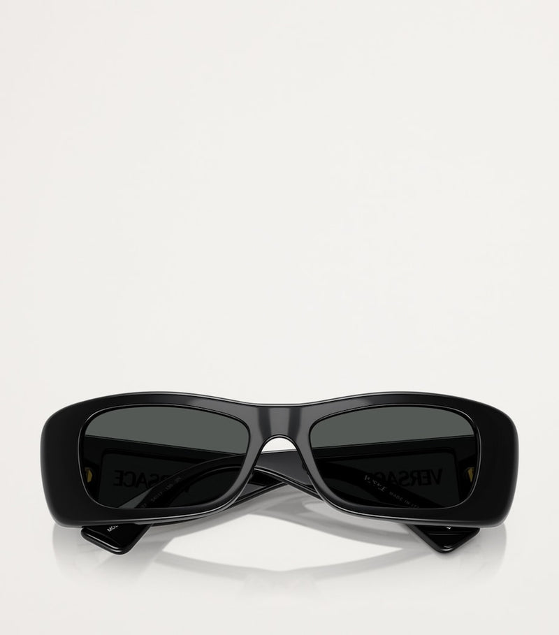 Versace acetate rectangular sunglasses with UV protection - British product
