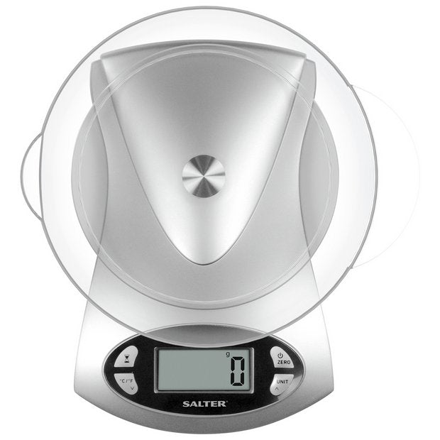 Salter electronic bowl scale silver 1.8L (British brand)