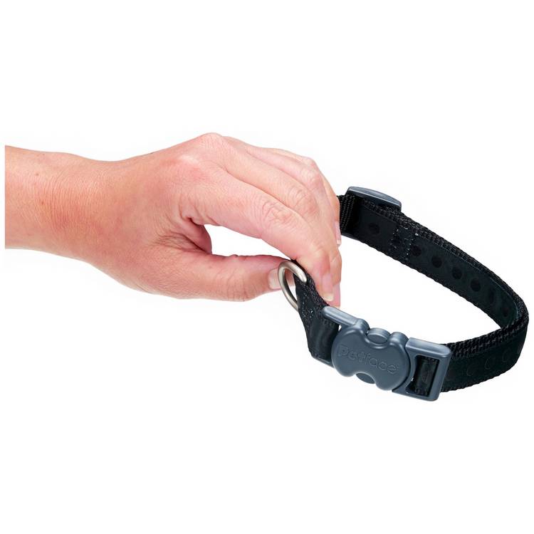 Petface black tonal dots dog collar small - British brand